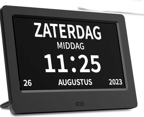dementieklok - kalenderklok - klok met dag en datum