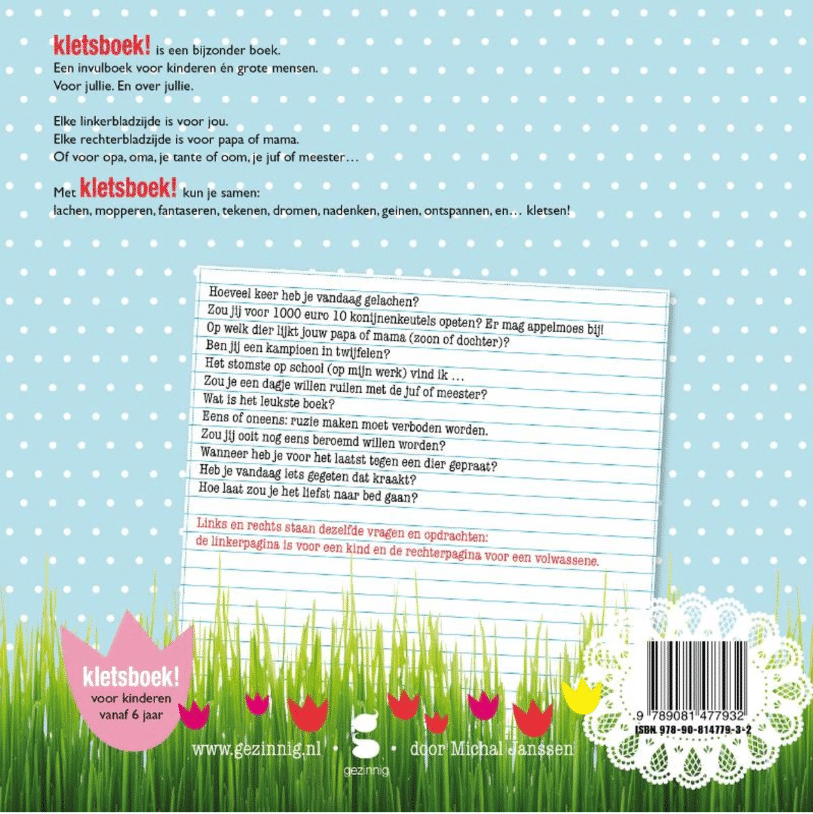 Invulboekje voor grootouders en kleinkind invulboek voor grootouders - kletsboek