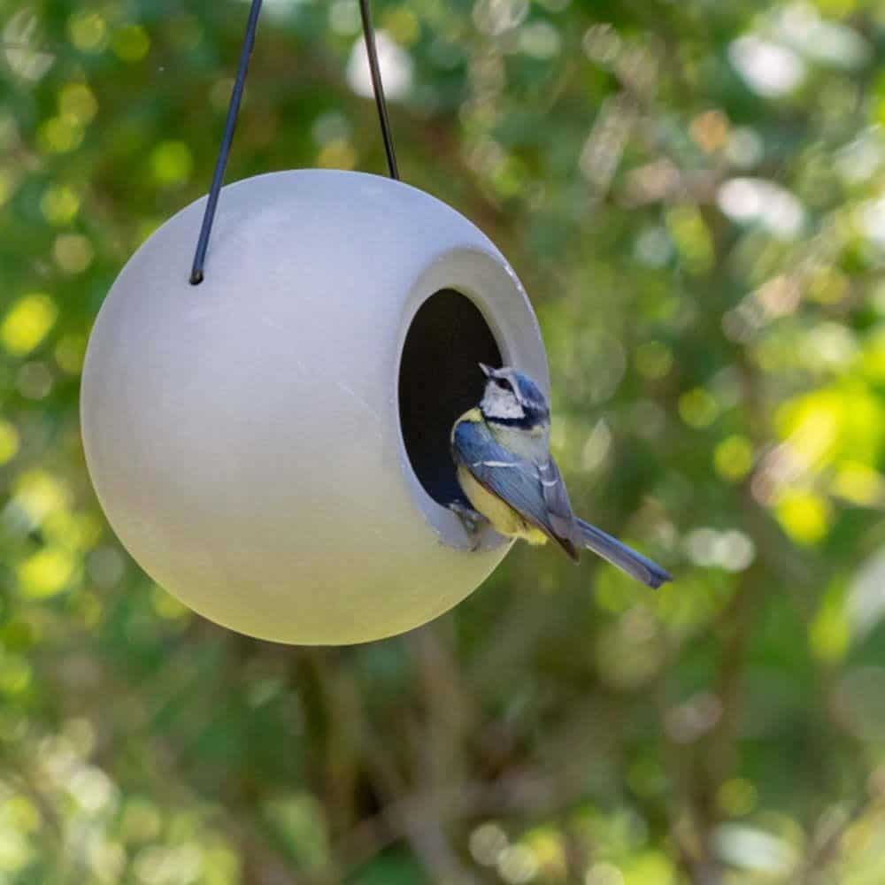 Hangend voederhuisje voor vogels Cadeau voor Oma - Vogelhuisje keramiek