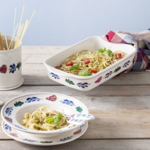Pastabord van Boerenbont cadeau voor vrouw 75 jaar - boerenbont servies