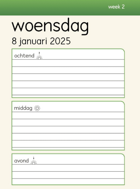 cadeau voor oma - handige overzichtelijke agenda