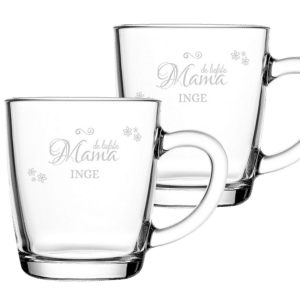 Theeglazen met gravure moederdagcadeau met naam
