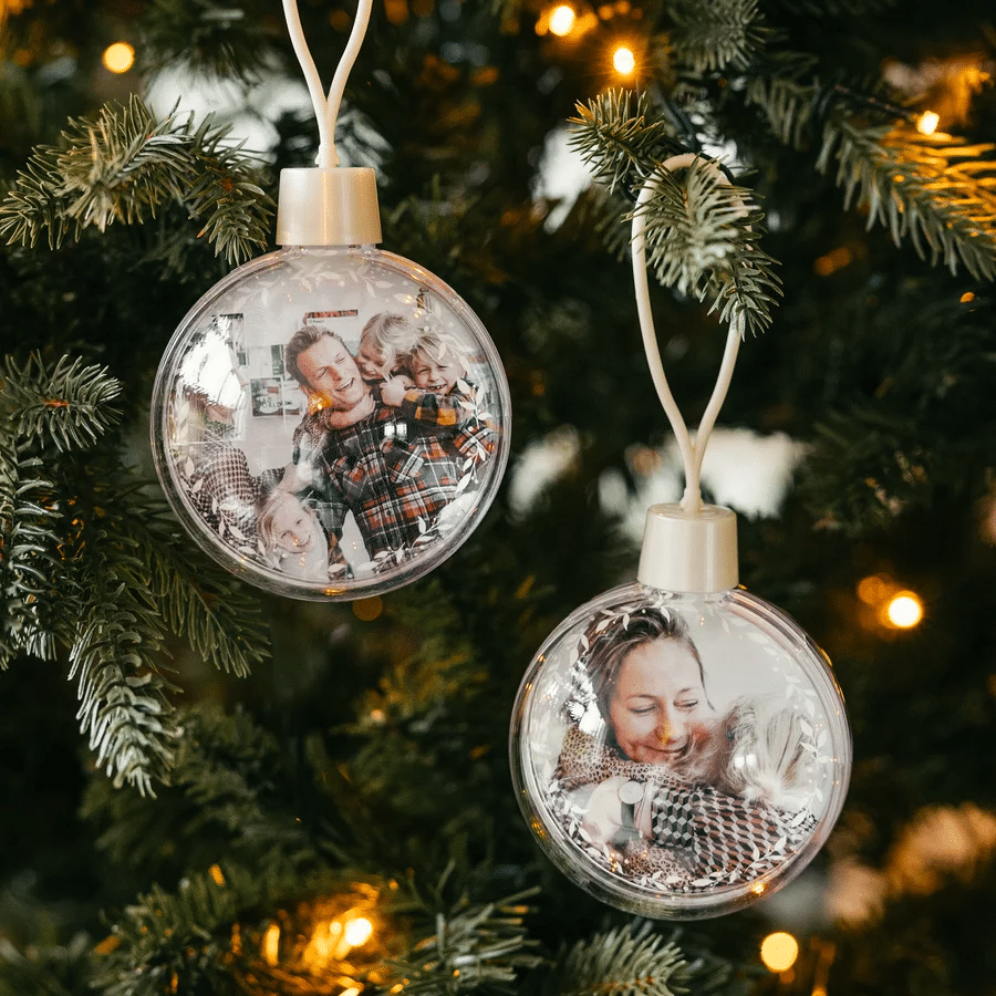 kerstcadeau voor Oma - kerstballen met eigen foto