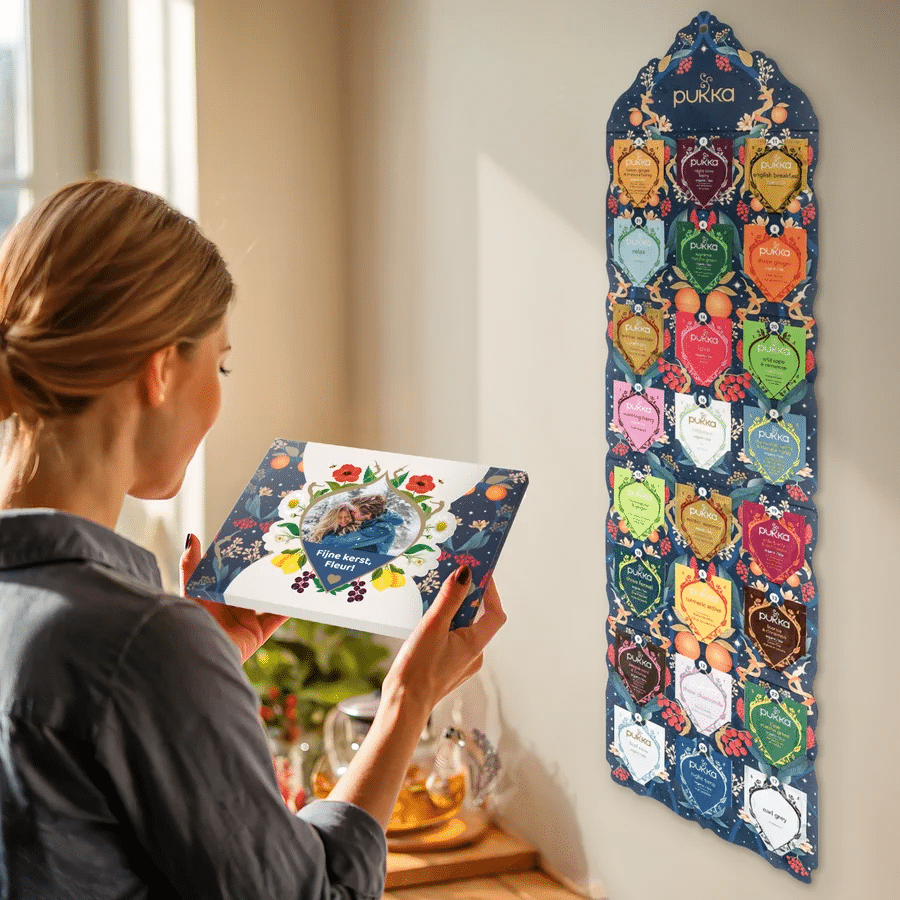 gepersonaliseerde adventskalender met thee