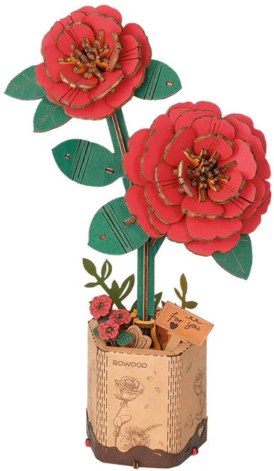 Bouwpakket houten bloem Duurzaam alternatief voor bloemen - Bouwpakket houten bloem