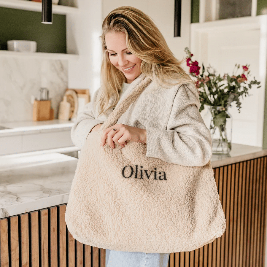 Teddy tas met naam - moederdagcadeau