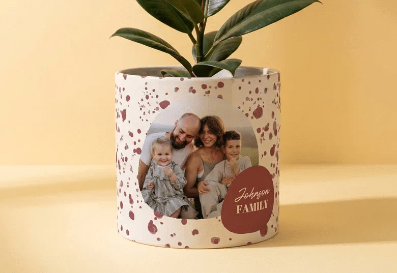 Bloempot met foto bloempot met foto - Cadeau voor Oma