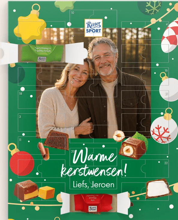 adventskalender met chocolade - sinterklaascadeau voor oma