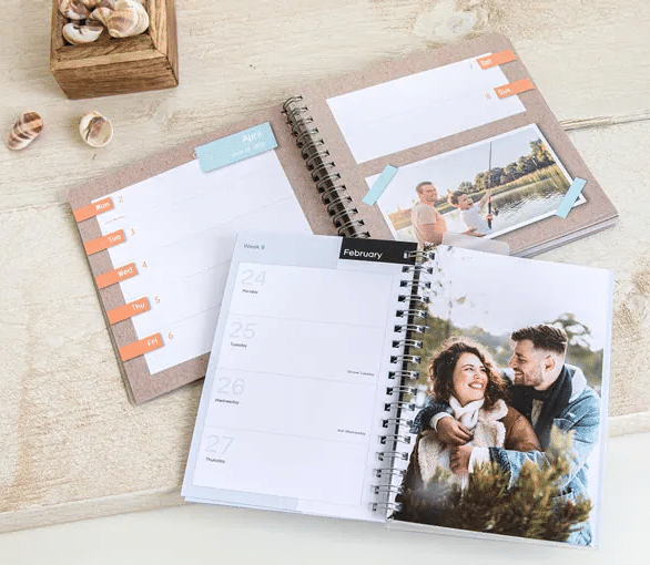 agenda met eigen foto's - cadeau voor oma